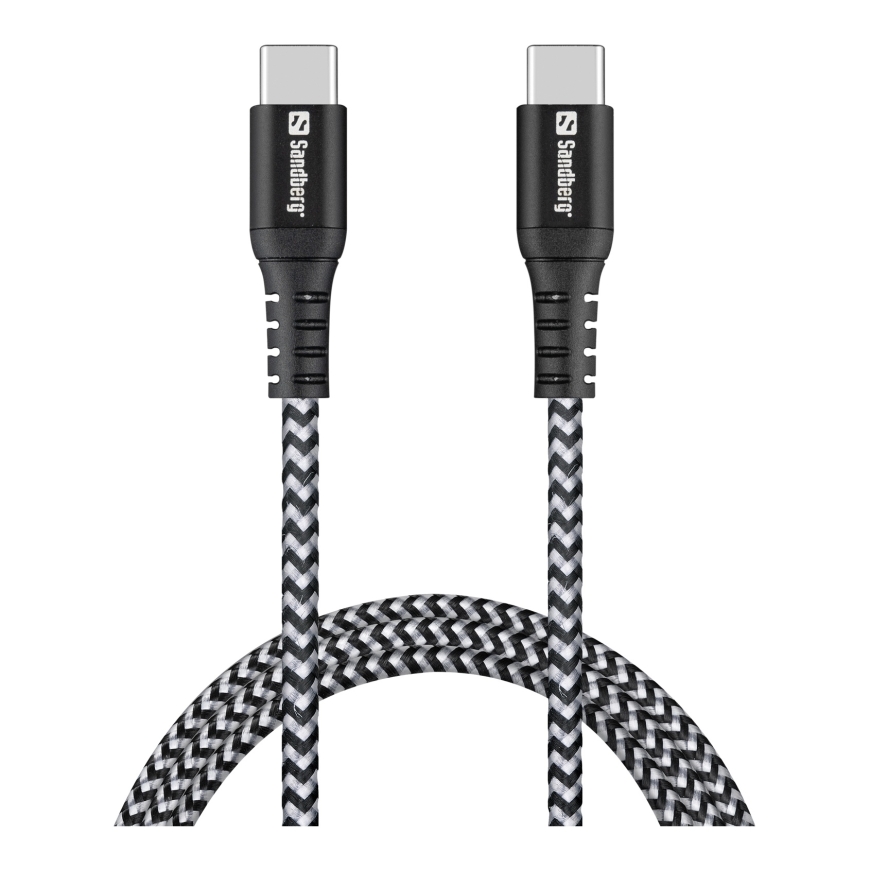 Sandberg 441-38 USB kabelis USB 2.0 100 m USB C Melns, Pelēks