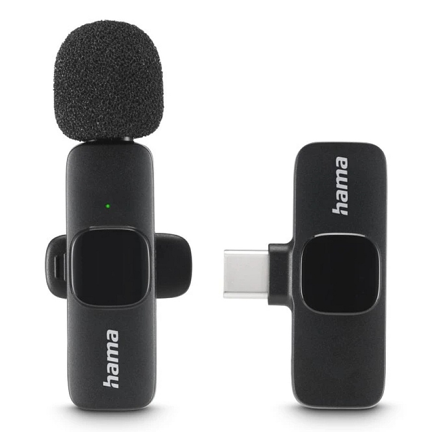 Hama Smart Wireless Musta Lavalier-/langaton mikrofoni