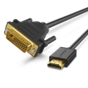 Ugreen 30116 videokaabliadapter 1 m DVI HDMI Must Ugreen 30116 videokaabliadapter 1 m DVI HDMI Must