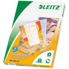 Leitz iLAM Premium A4-laminointitaskut, 100 mikronia, 100 kpl pakkaus