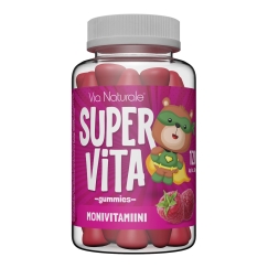 Via Naturale Super Vita Multivitamin Gummies, Raspberry, 120 pcs