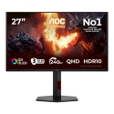 AOC G4 Q27G4ZDR monitori 67,3 cm (26.5") 2560 x 1440 pikseļi Quad HD QD-OLED Melns, Sarkans AOC G4 Q27G4ZDR monitori 67,3 cm (26.5") 2560 x 1440 pikseļi Quad HD QD-OLED Melns, Sarkans