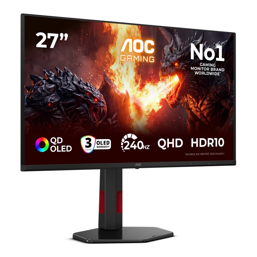 AOC G4 Q27G4ZDR монитор для ПК 67,3 cm (26.5") 2560 x 1440 пикселей Quad HD QD-OLED Черный, Красный – 2