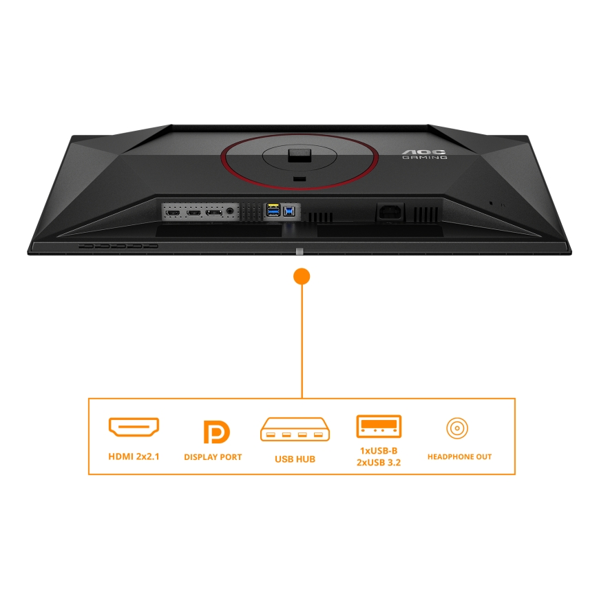 AOC G4 Q27G4ZDR monitori 67,3 cm (26.5") 2560 x 1440 pikseļi Quad HD QD-OLED Melns, Sarkans – 4