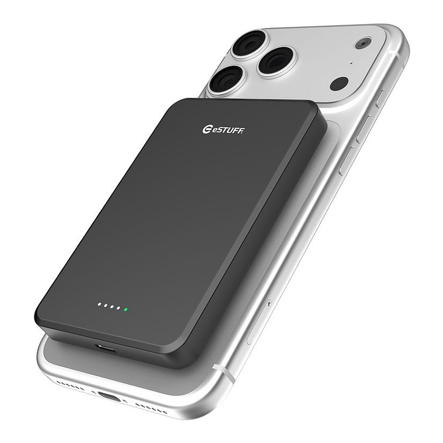 eSTUFF ES641101 power bank Wireless charging Black