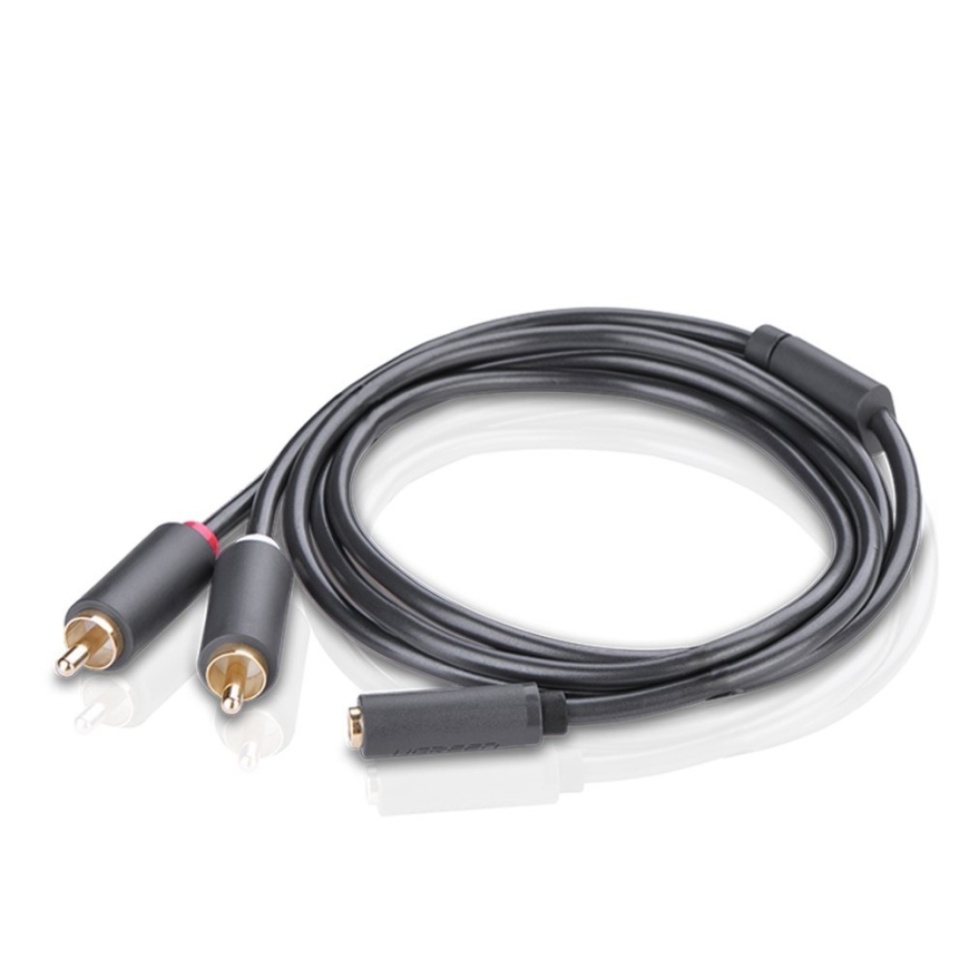 Ugreen 10561 аудио кабель 0,2 m 3,5 мм 2 x RCA Черный – 2