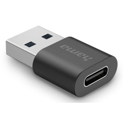 Hama 00200357 kaapelin sukupuolenvaihtaja USB-A USB-C Musta
