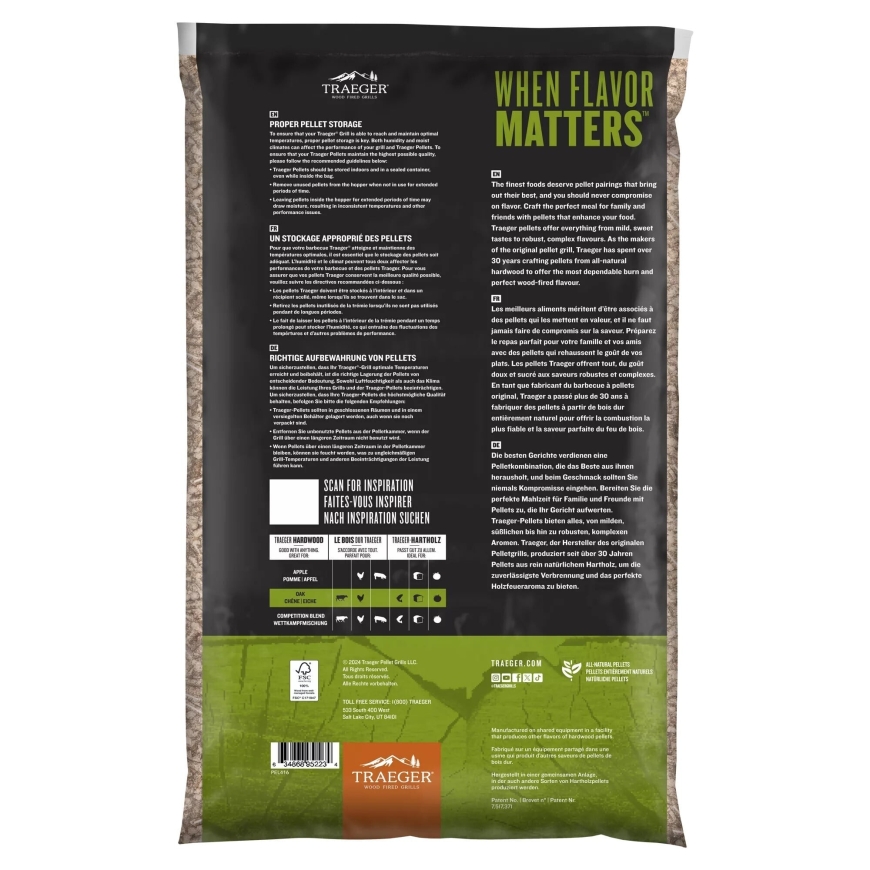 Traeger Oak -пеллеты, дуб, 9 кг – 2