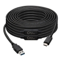 Microconnect USB3.1CA10AMP USB cable USB 3.2 Gen 1 (3.1 Gen 1) 10 m USB C USB A Black