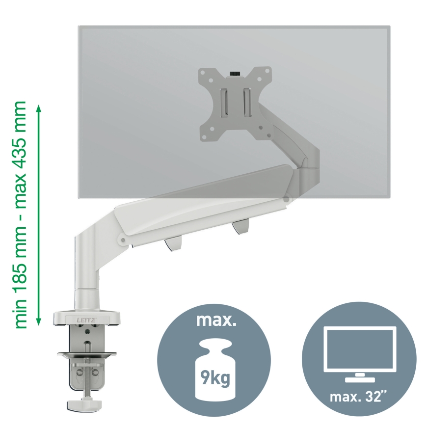 Leitz 64890085 подставка / крепление для мониторов 81,3 cm (32") Стол Серый – 4