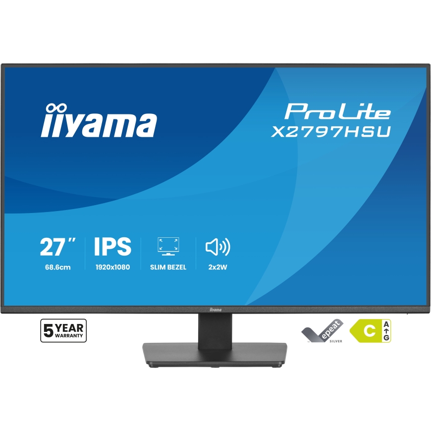 iiyama ProLite X2797HSU-B1 kompiuterio monitorius 68,6 cm (27") 1920 x 1080 pikseliai „Full HD“ LED – 2