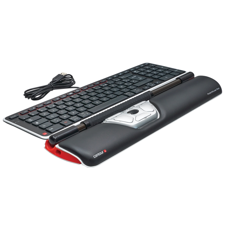 Contour Design RollerMouse Red компьютерная мышь Офисная Для обеих рук USB тип-A Rollerbar 2800 DPI – 3