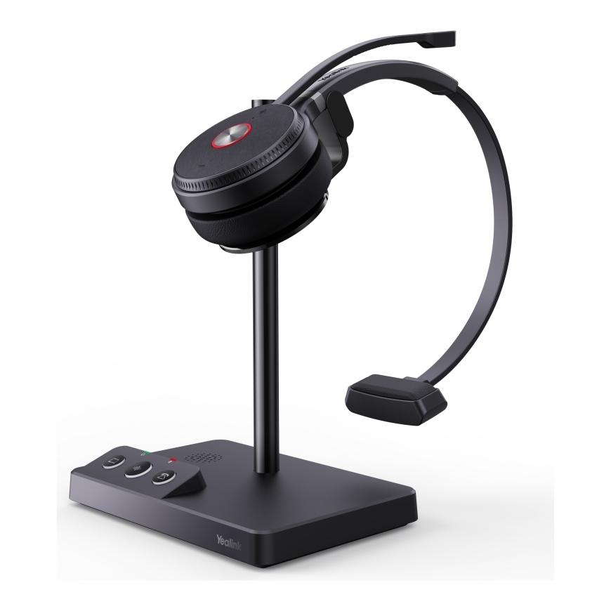Yealink WH62 Mono UC Гарнитура Беспроводной Оголовье Офис/колл-центр Микро-USB Зарядная стойка Черный