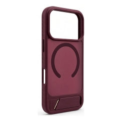 Apple iPhone 18 Pro kummist kattega MagSafe toega ümbris Burgundia