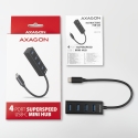 Axagon HUE-M1C sąsajos šakotuvas USB 3.2 Gen 1 (3.1 Gen 1) Type-C 5000 Mbit/ai Juoda Axagon HUE-M1C sąsajos šakotuvas USB 3.2 Gen 1 (3.1 Gen 1) Type-C 5000 Mbit/ai Juoda