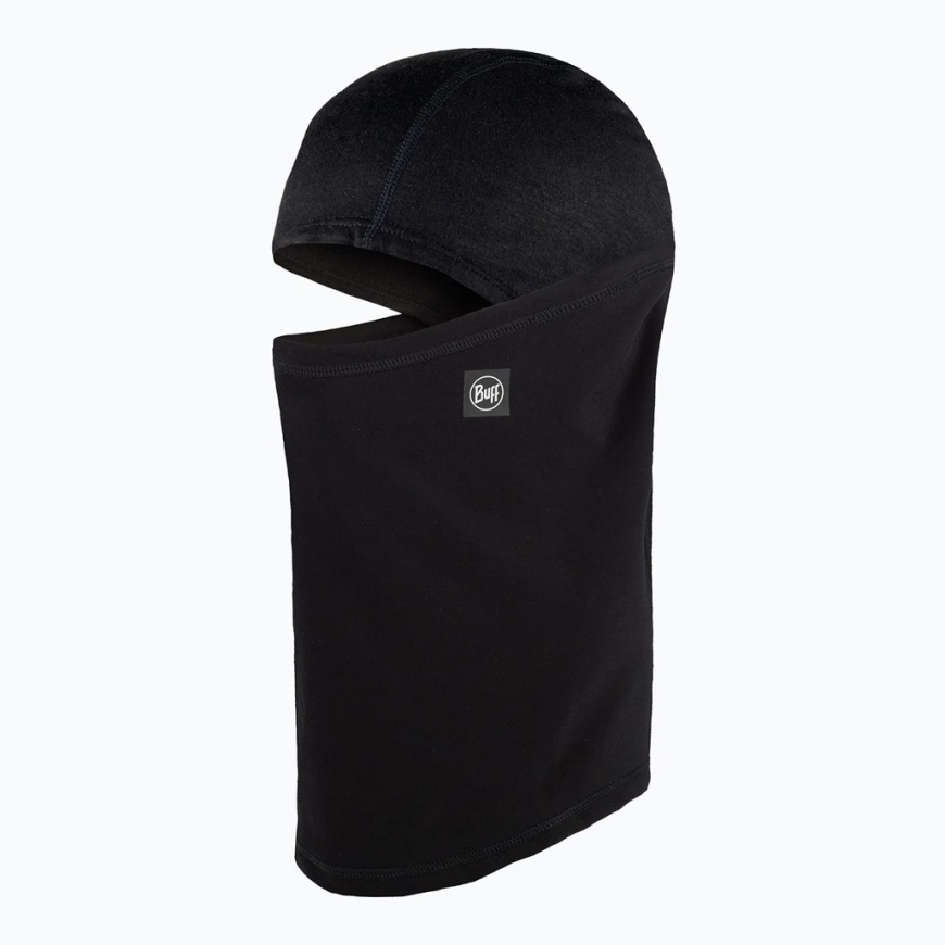BUFF Tech Fleece Hinged Balaclava Solid, Melna