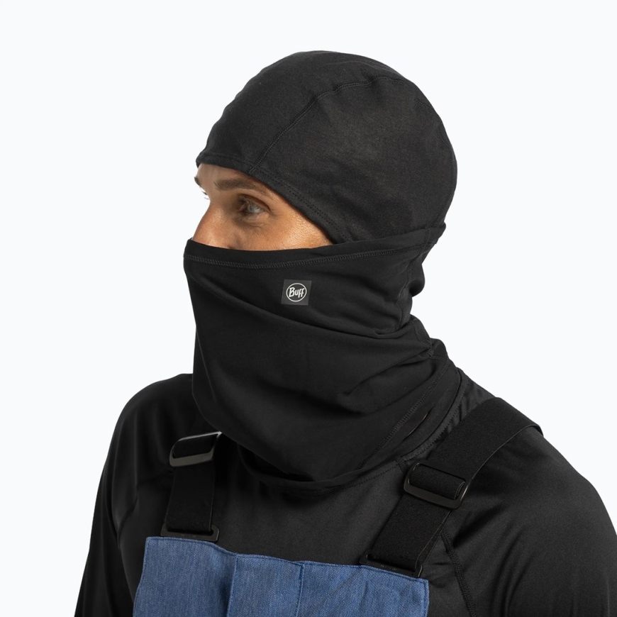 BUFF Tech Fleece Hinged Balaclava Solid, Juoda – 3