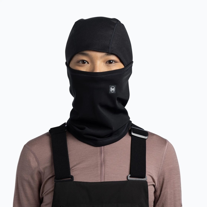 BUFF Tech Fleece Hinged Balaclava Solid, Juoda – 4