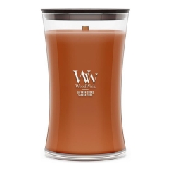WoodWick Saffron Smoke vaska svece cilindriskā brūnā 1 gab.