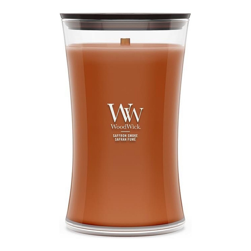 Свеча из воска WoodWick Saffron Smoke цилиндрическая коричневая 1 шт.