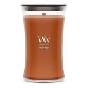 WoodWick Saffron Smoke vahakynttilä, sylinterimäinen, ruskea, 1 kpl