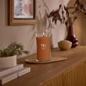 WoodWick Saffron Smoke vaško žvakė cilindro formos ruda 1 vnt. WoodWick Saffron Smoke vaško žvakė cilindro formos ruda 1 vnt.