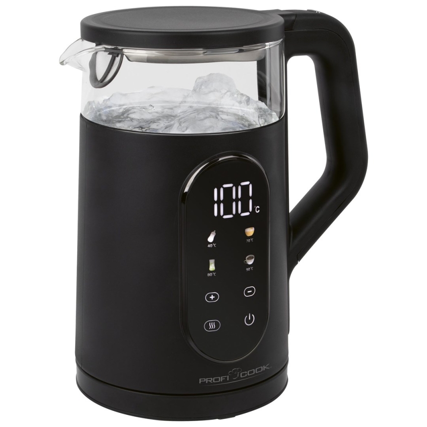 Электрический чайник ProfiCook PC-WK 1328 1,7 л 2200 Вт черный, прозрачный
