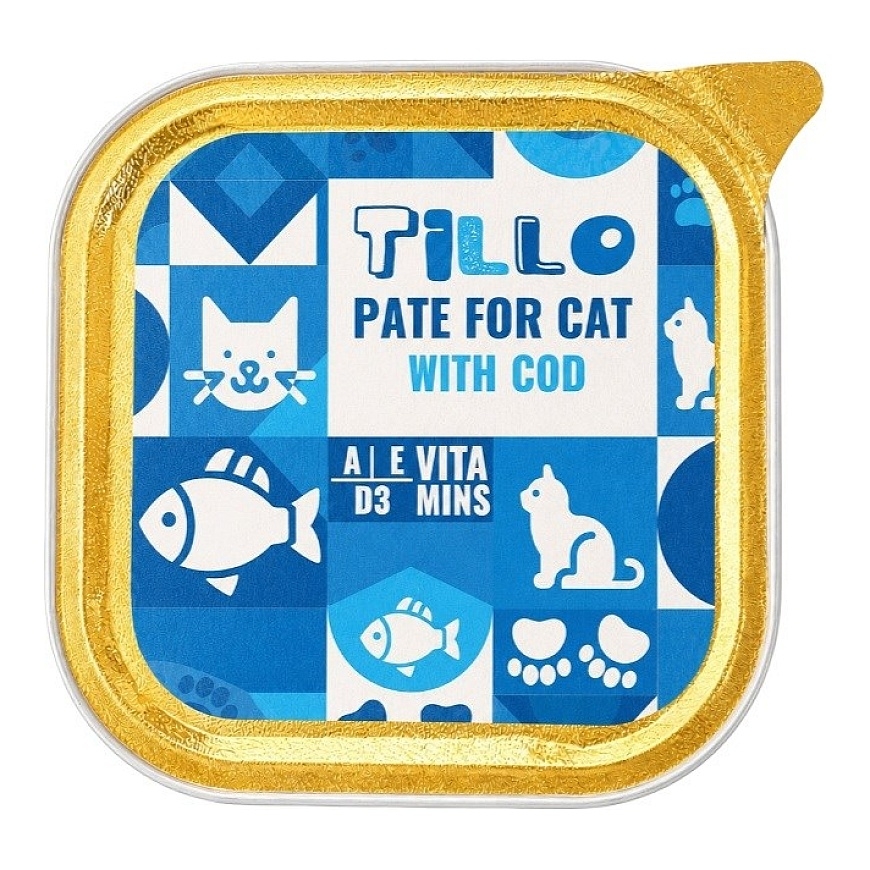 TILLO Pate Cod - märg kassitoit - 100g