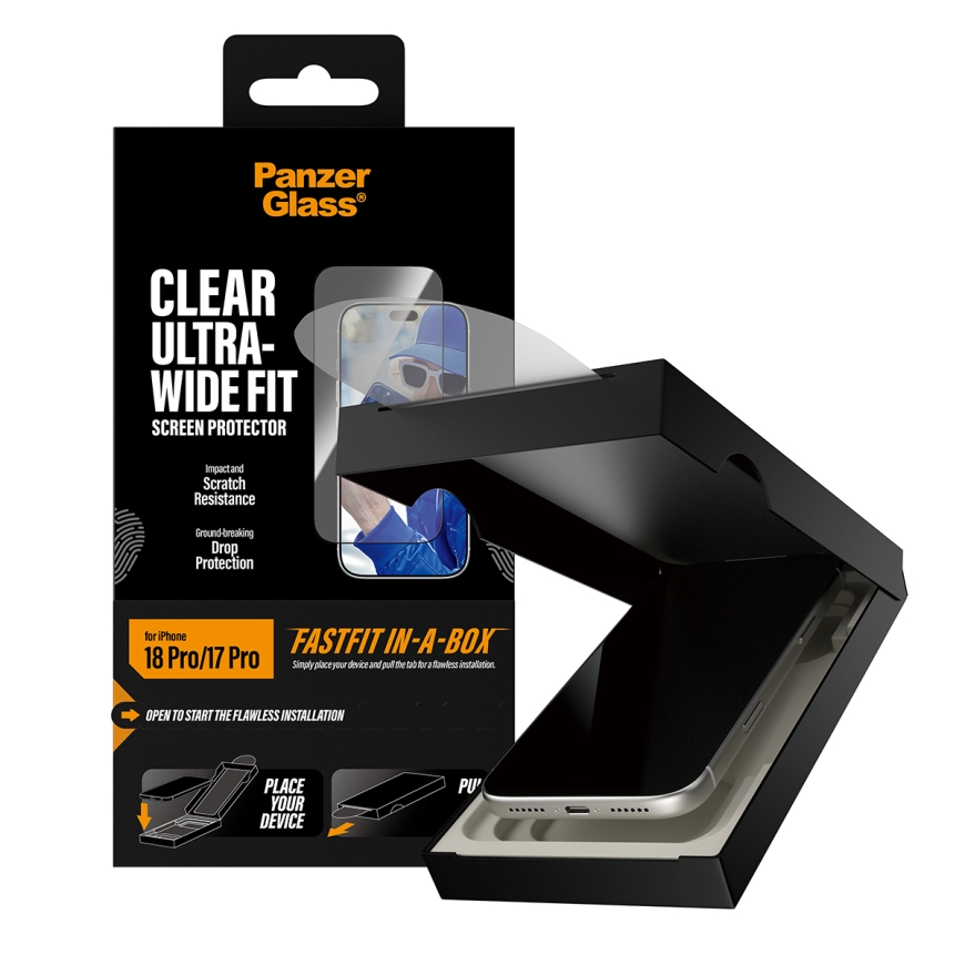 PanzerGlass ® Screen Protector iPhone 18 Pro | 17 Pro | Ultra-Wide Fit w. FASTFIT IN-A-BOX – 5