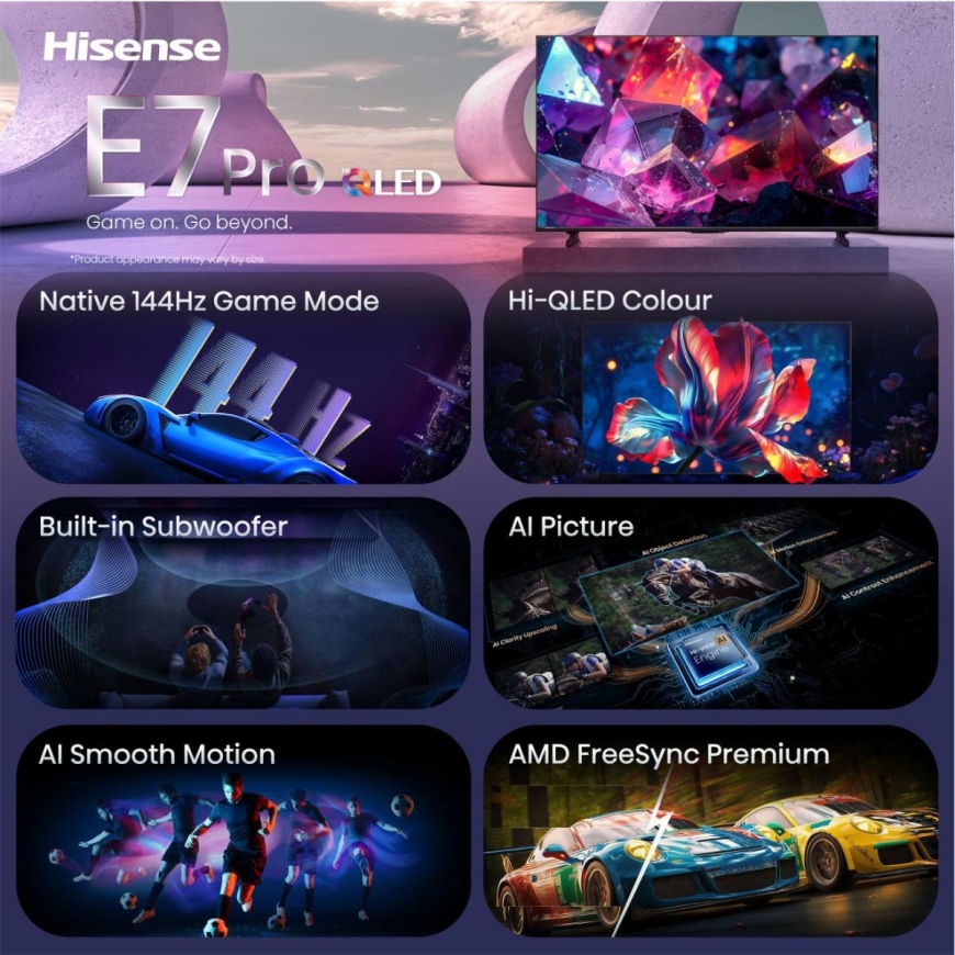 Hisense 100E7S PRO 2,54 m (100") 4K Ultra HD Älytelevisio Wi-Fi Musta – 3
