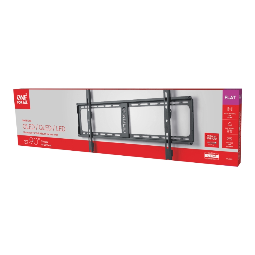 One For All WM4615 Solid fiksētās sienas stiprinājums 32-90" televizoriem – 4