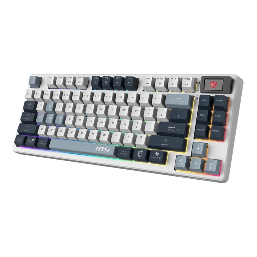 MSI FORGE GK600 TKL WIRELESS SKY keyboard Gaming USB + Bluetooth QWERTY UK English Blue, White – 3