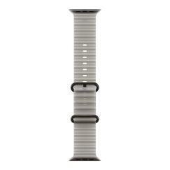 49 mm läpikuultava harmaa Ocean-hihna - musta titaani viimeistely