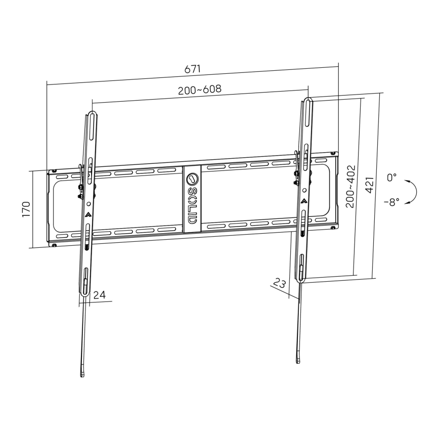 One For All WM4625 Solid настенный кронштейн с наклоном для телевизоров 32-90" – 5