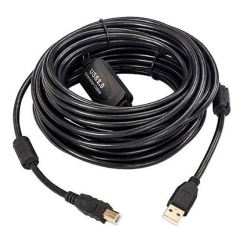 Microconnect USBAB20B-ACTIVE USB-kaabel USB 2.0 20 m USB A USB B Must