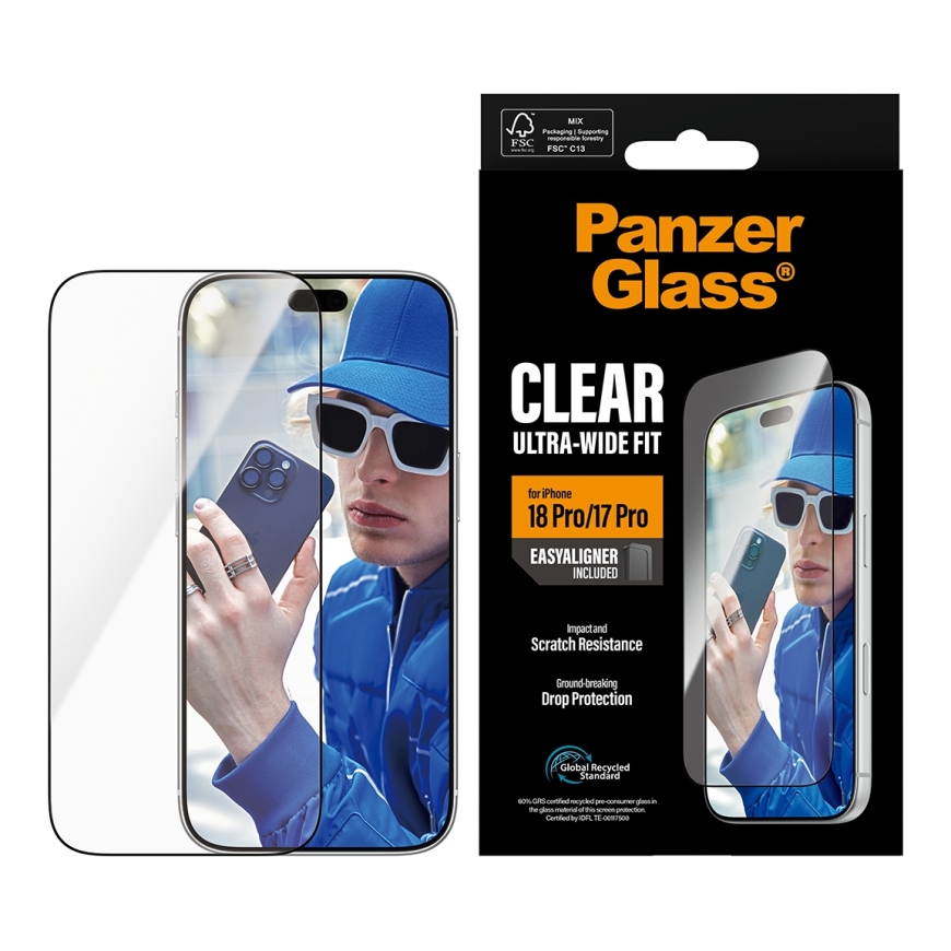 PanzerGlass ® Screen Protector iPhone 18 Pro | 17 Pro | Ultra-Wide Fit w. EasyAligner Kirkas näytöns – 2