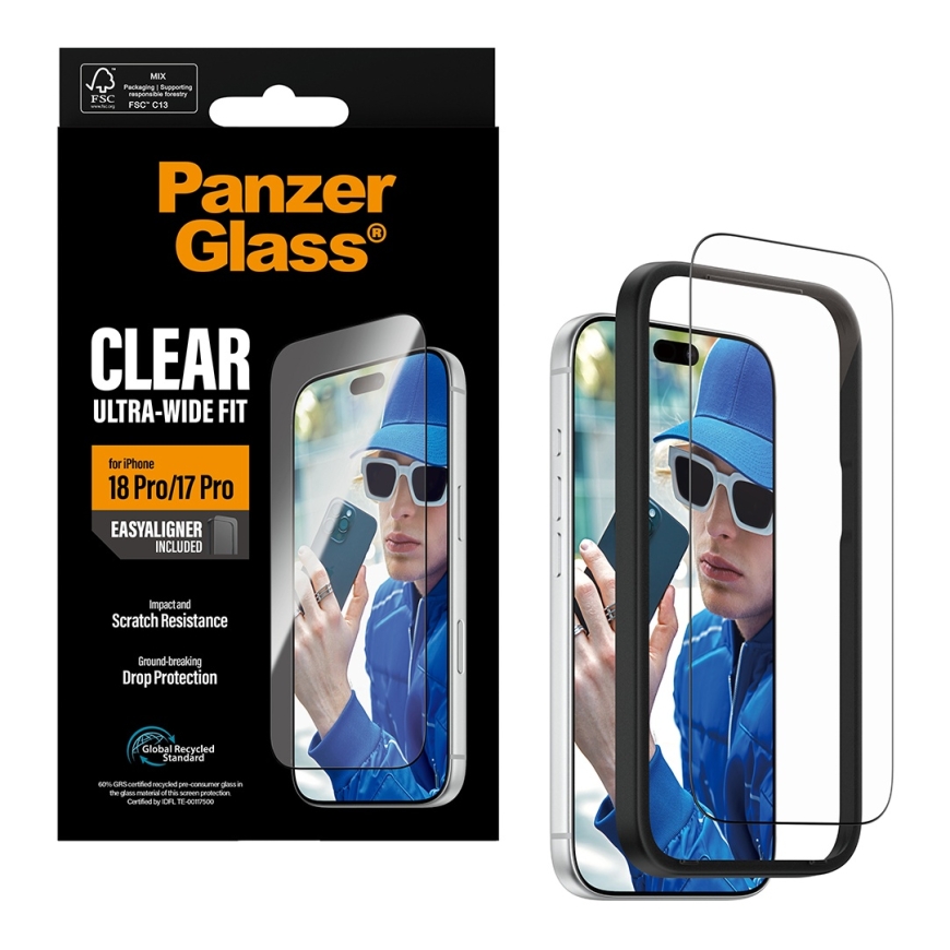PanzerGlass ® Screen Protector iPhone 18 Pro | 17 Pro | Ultra-Wide Fit w. EasyAligner Kirkas näytöns – 5