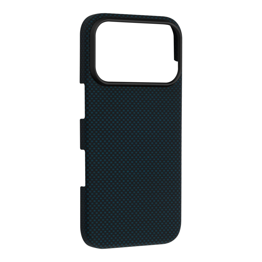 FoneKit Vectran-Kevlar aramidinio pluošto MagSafe apsauginis dėklas, iPhone 18 Pro / 17 Pro, mėlynas/juodas – 3