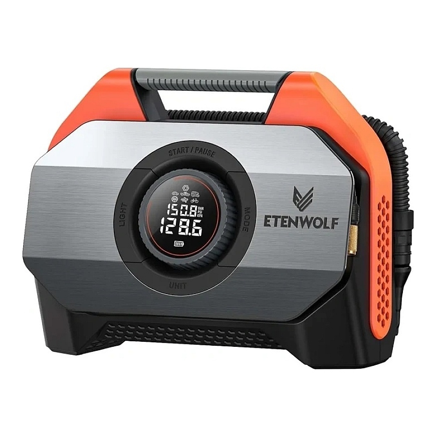 Etenwolf S6 Car Air Compressor, 11.03 bar, 19,200 mAh (orange)