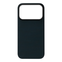 FoneKit Vectran-Kevlar Aramid Fiber MagSafe Case, iPhone 18 Pro Max / 17 Pro Max, Blue/Black
