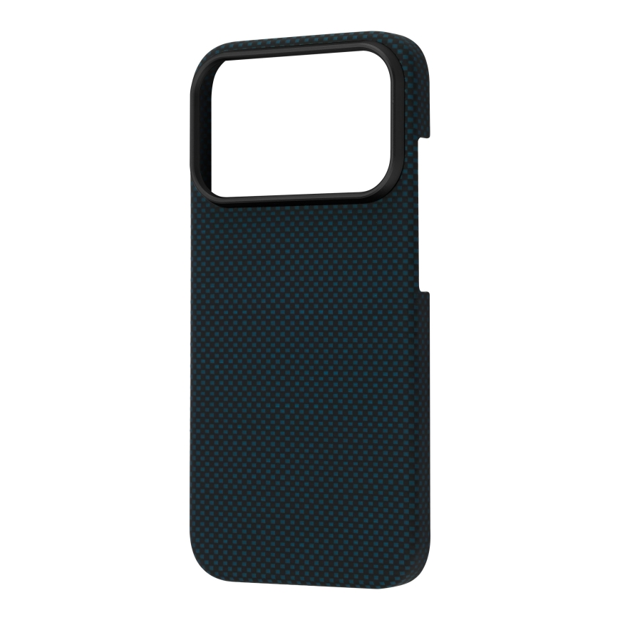FoneKit Vectran-Kevlar aramidinio pluošto Magsafe apsauginė dėklo, iPhone 18 Pro Max / 17 Pro Max, mėlyna/juoda – 4
