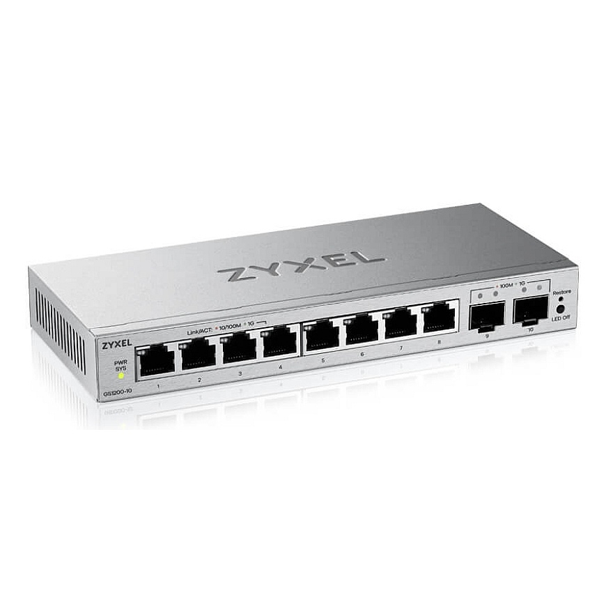 Zyxel GS1200-10v3 Hallittu L2 Gigabit Ethernet (10/100/1000) Työpöytä Harmaa – 2