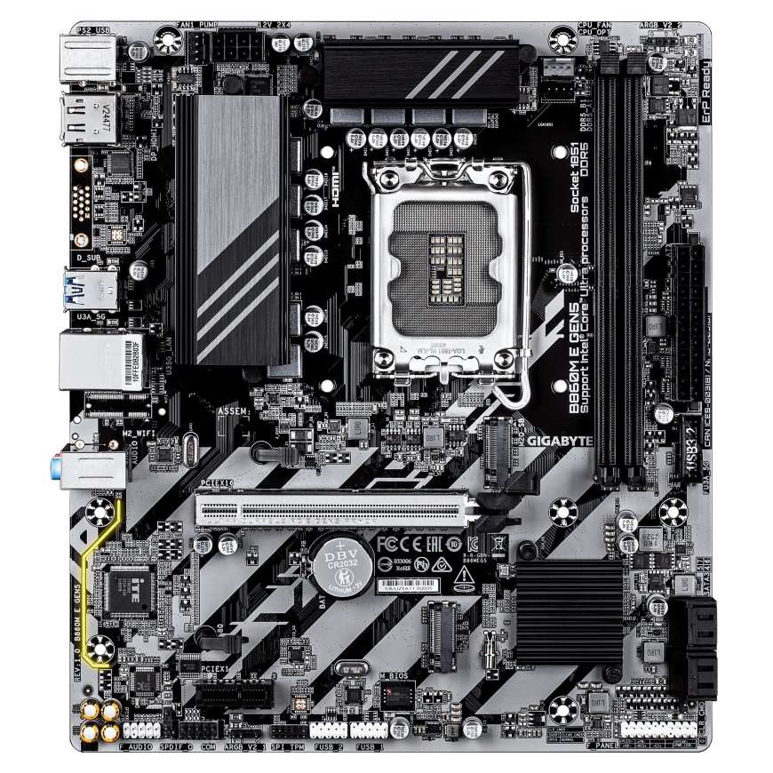 GIGABYTE B860M E GEN5 mātes plate Intel B860 LGA 1851 (Socket V1) mikro ATX – 2
