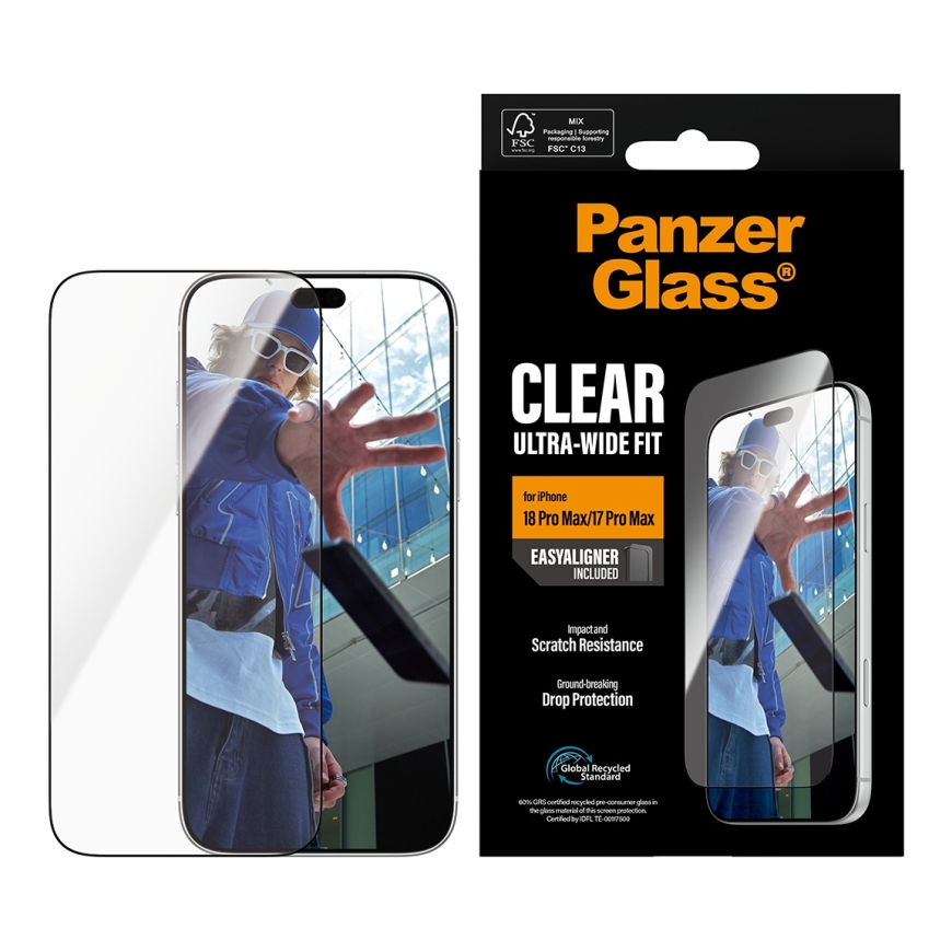 PanzerGlass ® Screen Protector iPhone 18 Pro Max | 17 Pro Max | Ultra-Wide Fit w. EasyAligner Selge – 2