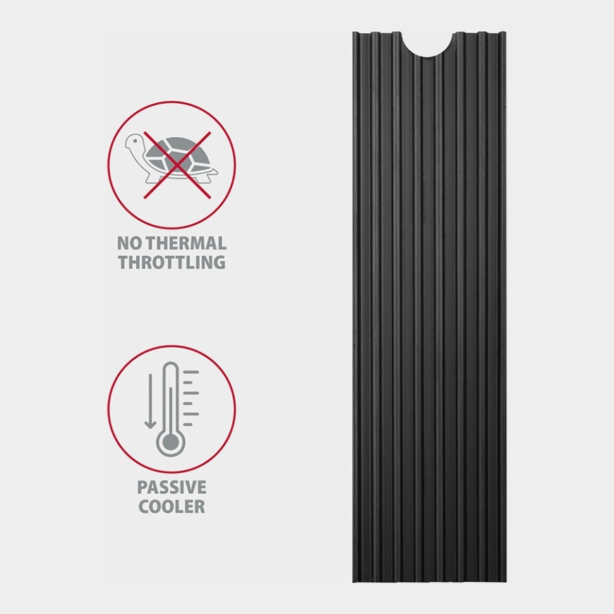 Axagon CLR-M2L3 computer cooling system M.2 NVMe SSD, Solid-state drive Heatsink/Radiator Black 1 pc(s) – 4