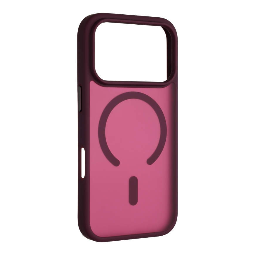FoneKit MagSafe Soft Touch aizsargapvalks, iPhone 18 Pro / 17 Pro, vīna sarkanā krāsā – 3
