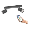 Eglo Adfira-Z Ceiling Spot Light, black / chrome, 2 light sources Eglo Adfira-Z Ceiling Spot Light, black / chrome, 2 light sources