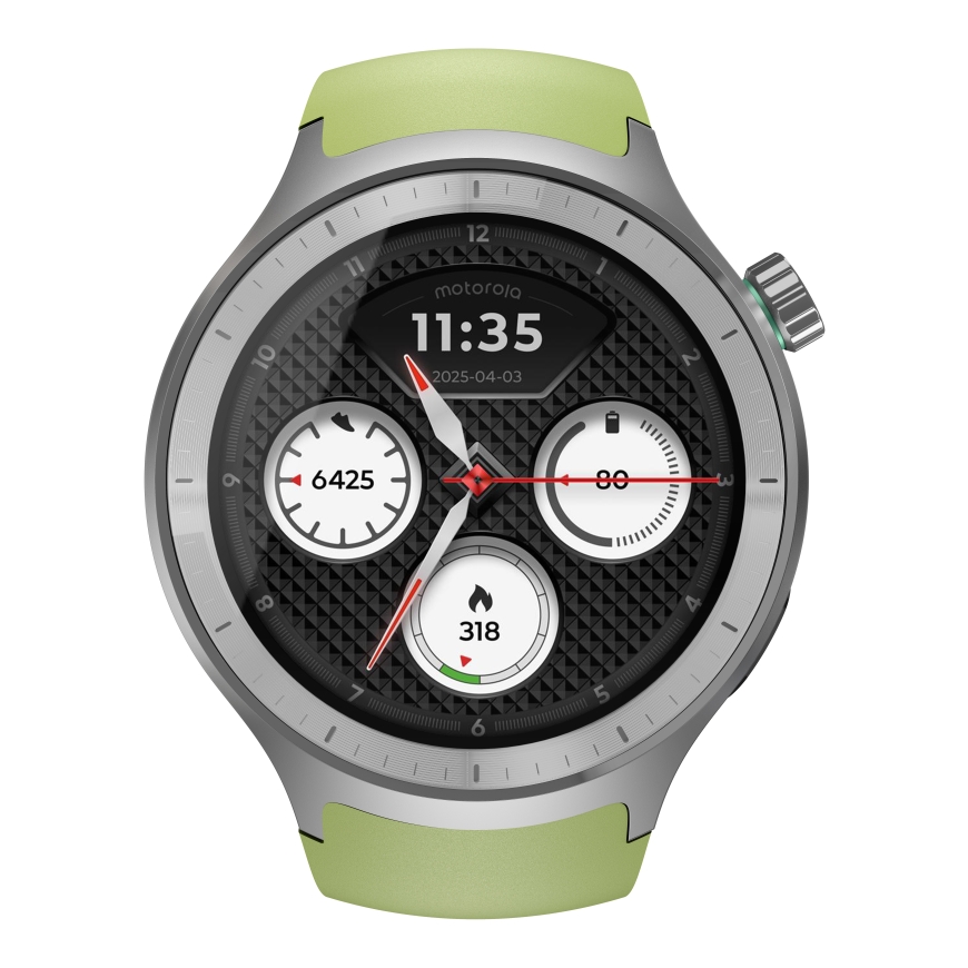 Motorola Moto Watch 3.63 cm (1.43") OLED 47 mm Digital Touchscreen Silver GPS (satellite)