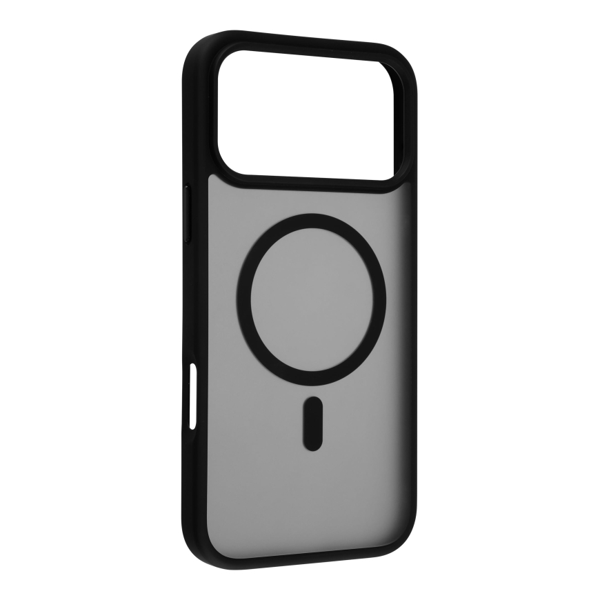 FoneKit MagSafe Soft Touch kaitseümbris, iPhone 18 Pro Max / 17 Pro Max, must/hall – 3