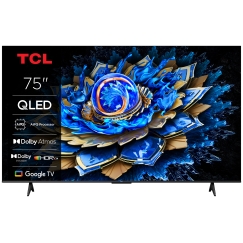 TCL T69C 75T69C televizorius 190,5 cm (75") 4K Ultra HD Smart TV „Wi-Fi“ Metalinis 350 cd/m²